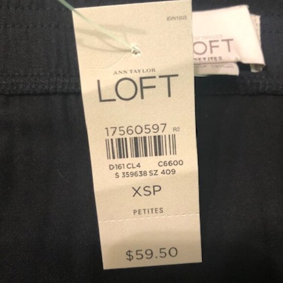 NWT LOFT Lightweight Long Skirt, Two Pockets, Side Slit, Black Size XSP - Picture 9 of 10